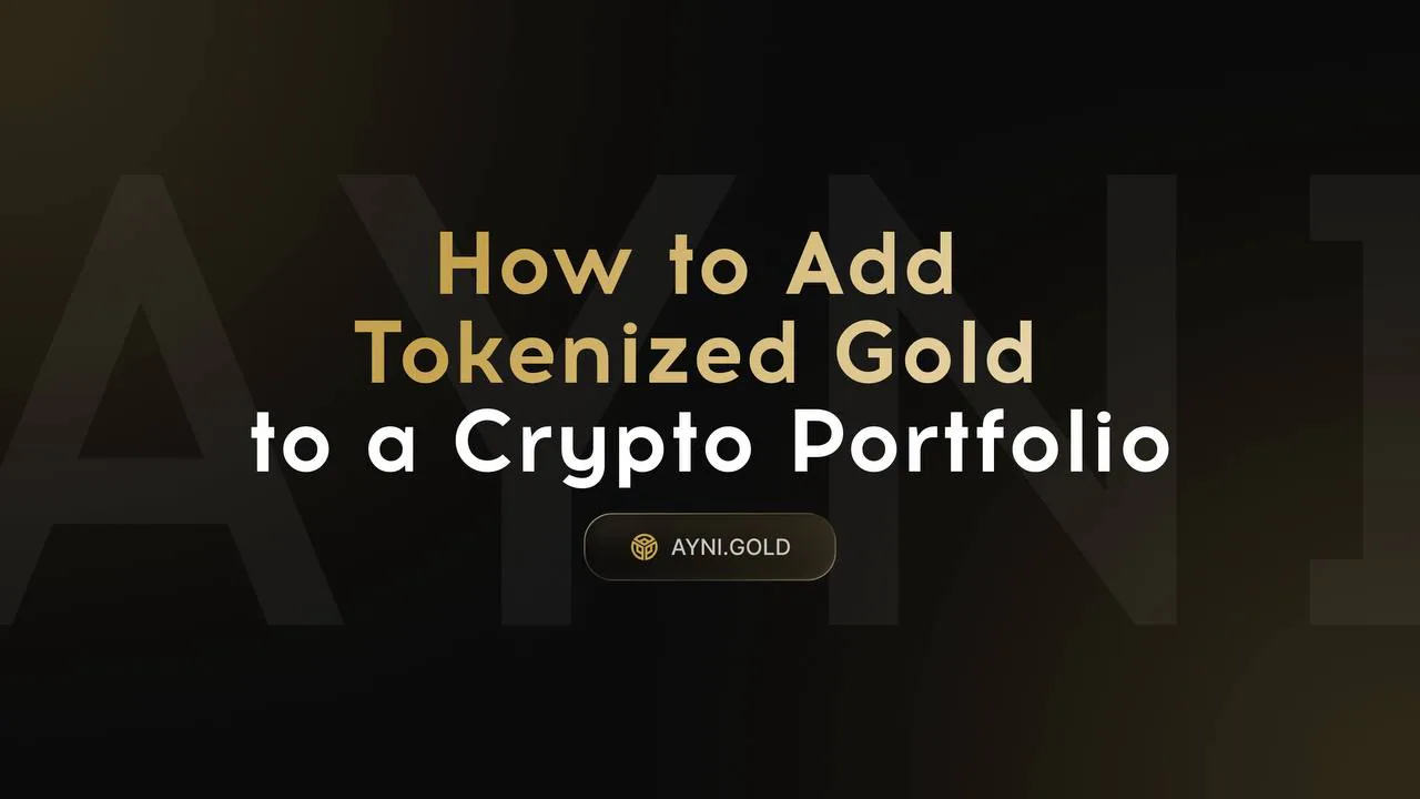 Concepto de cartera cripto diversificada con asignación de oro tokenizado.