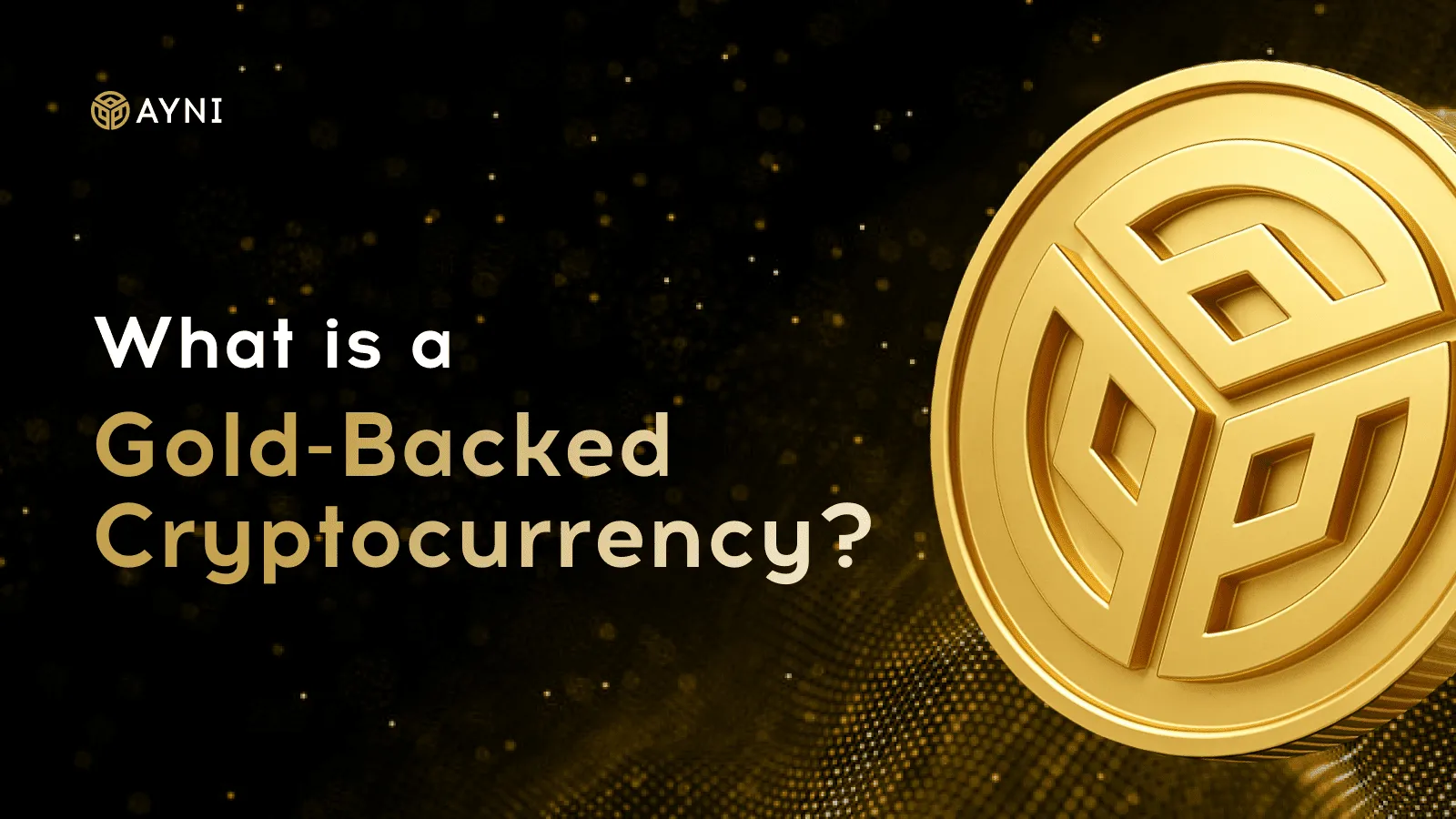 Concepto de criptomoneda respaldada por oro que vincula lingotes físicos con tokens blockchain.